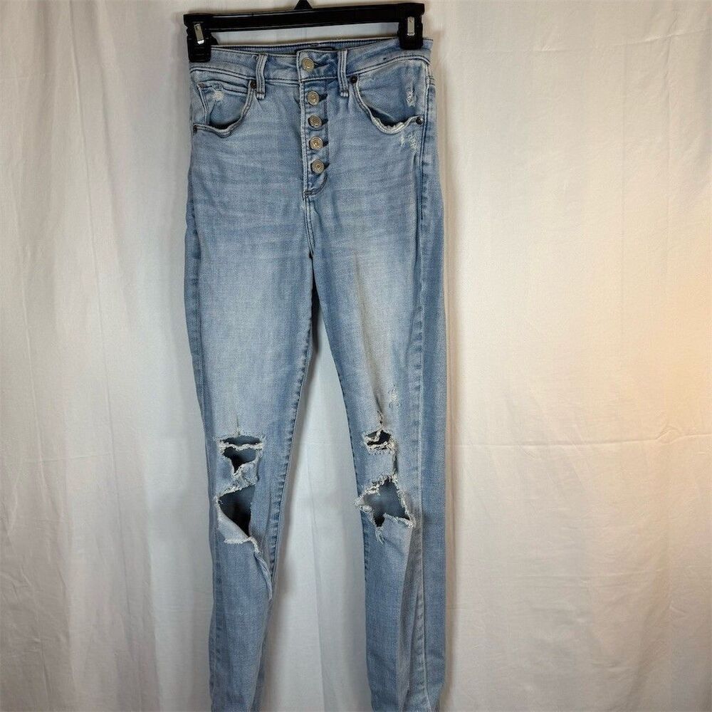 Abercrombie & Fitch Jeans Womens Size 26 Blue Light Wash High Rise Skinny